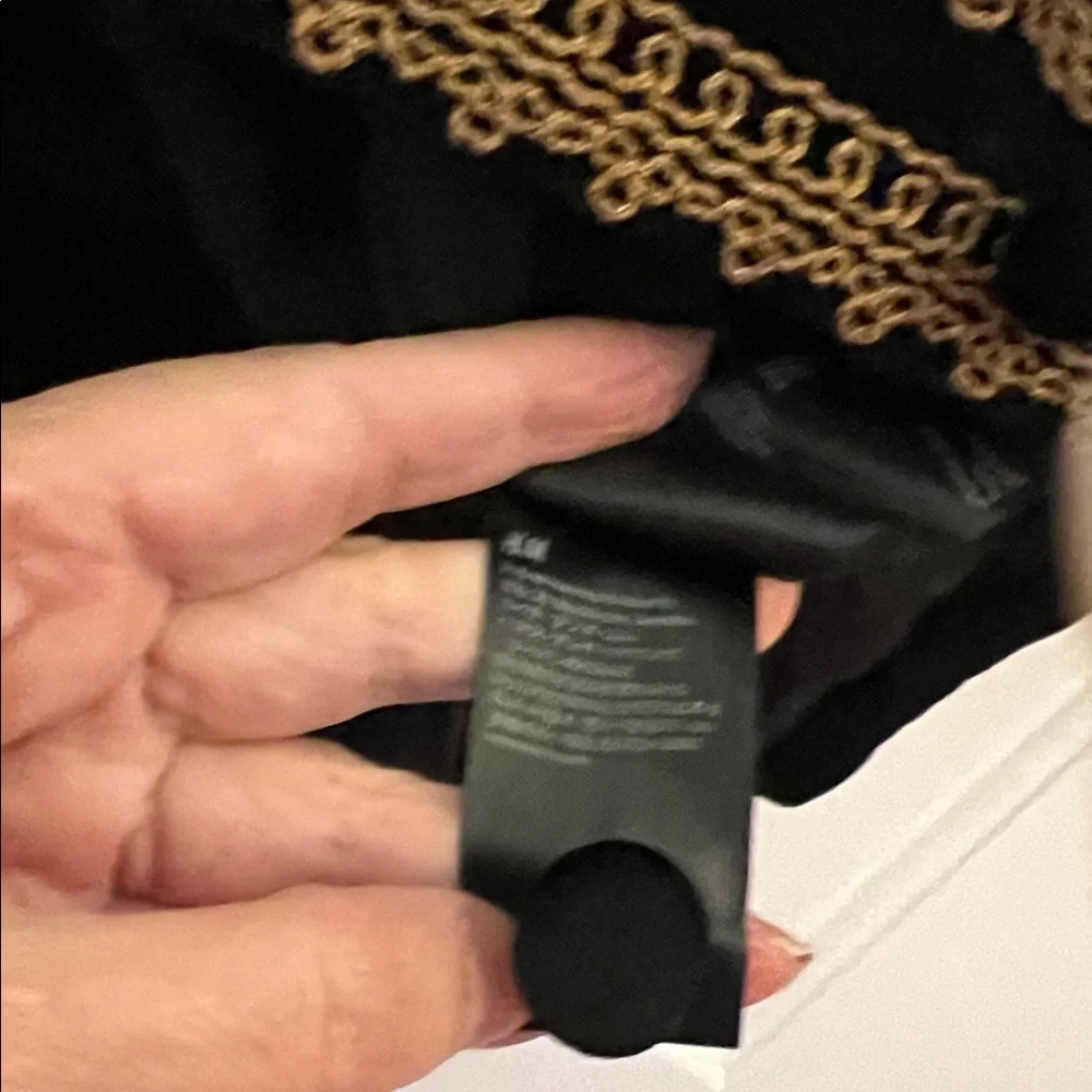 H&M Elegant Black Velvet Blazer with metallic Embroidery - Picture 2 of 6